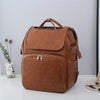Leather Diaper Bag Backpack – Large Capacity Travel Bag