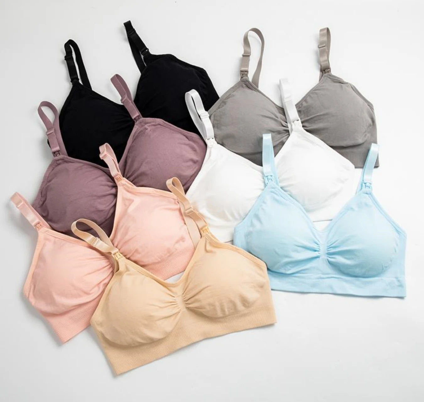 3-Pack Seamless Cotton Nursing Bras