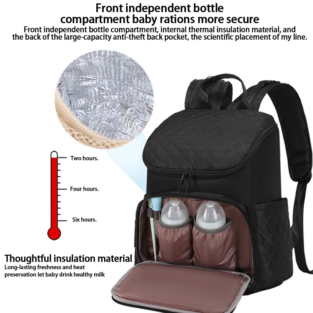 Boys Diaper Backpack Insulated Pocket Stroller Strap For Baby Travel Stroller Strap - Baby Backpack D