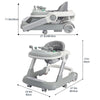 Foldable Baby Activity Walker, Push Walker with Removable Feeding Tray and Music Tray(without batteries) for 6 Months & Up Baby