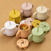 Baby Feeding Food Storage Box Snack Cup Portable Drinking Cup Infant Dual Purpose Sippy Cup Cover Band Newborn Accessories