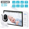 7 Inch Wireless Baby Monitor 5000mAh Battery No WiFi 4X Zoom Kids Protection Surveillance Video Camera 2 Way Audio Night Vision