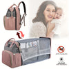 Portable Mommy Backpack | Diaper Bag with Folding Crib