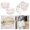 Women Cute Shoulder Bag Large Capacity Cartoon Nursing Bag Adjustable Strap Mommy Tote Handbag Female Outdoor Daily Bag